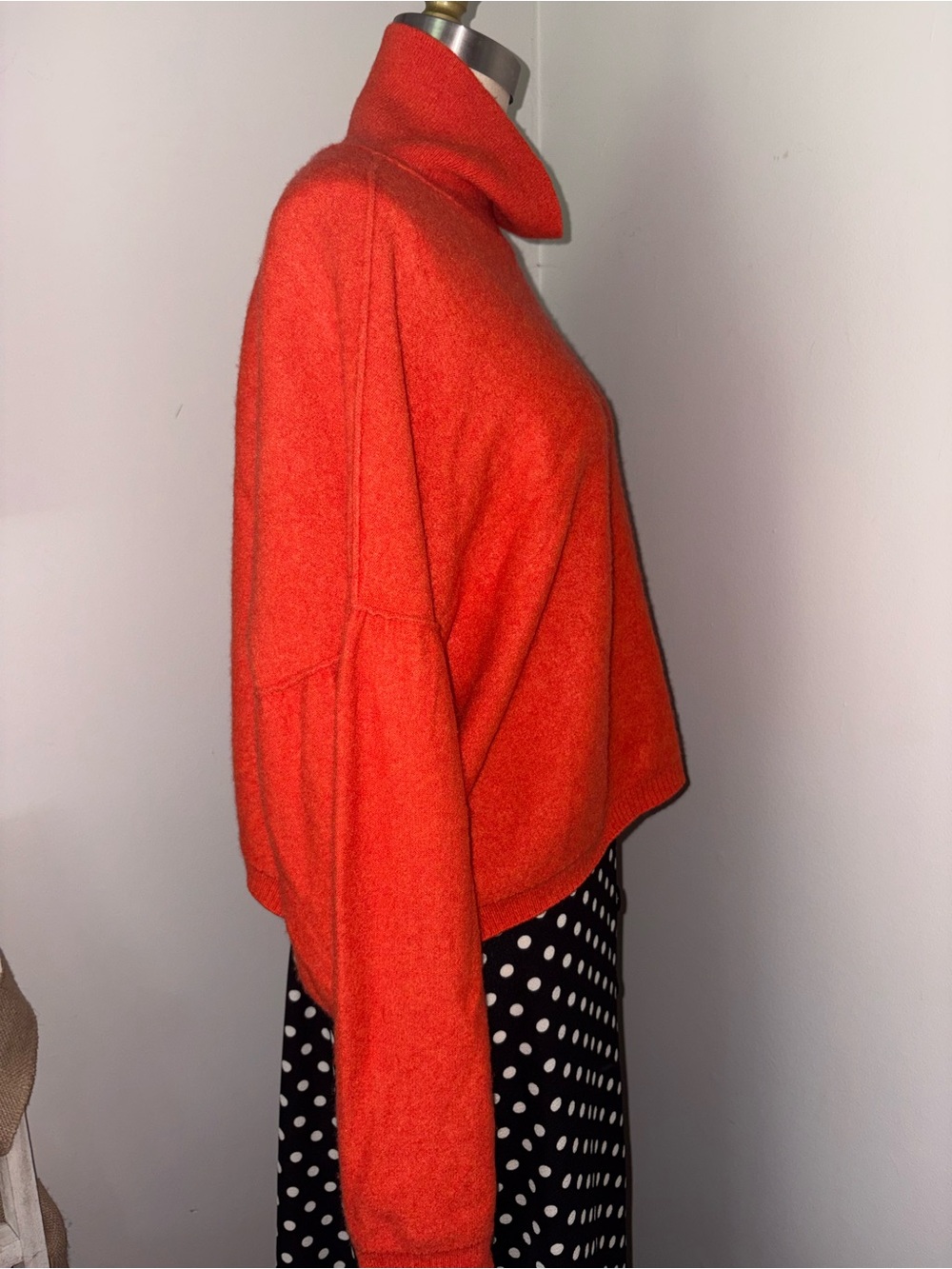 Free People Red Cashmere Sweater Size Large - Picture 4 of 8